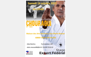 Stage Karaté Traditionnel – Serge Chouraqui (9ème dan)